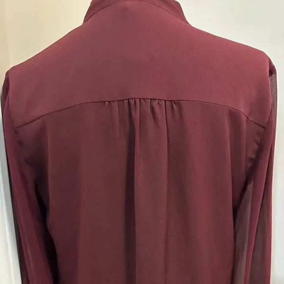 RW&CO. TIE-NECK CHIFFON BLOUSE fits(M/S) - Picture 9 of 14